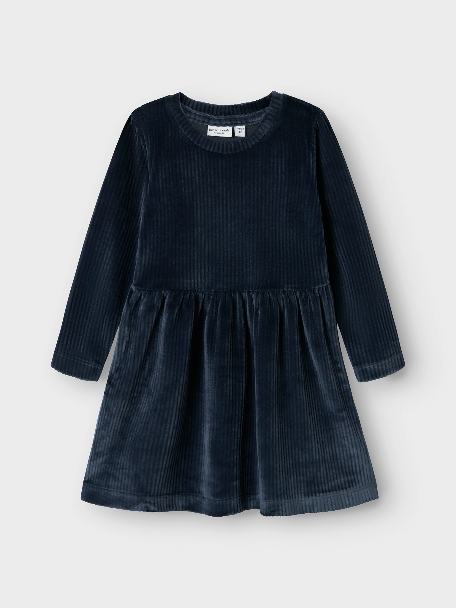 Παιδικό φόρεμα κοτλέ Navy Blazer NMFVELOA LS VELVET DRESS 13235116 | 13235116