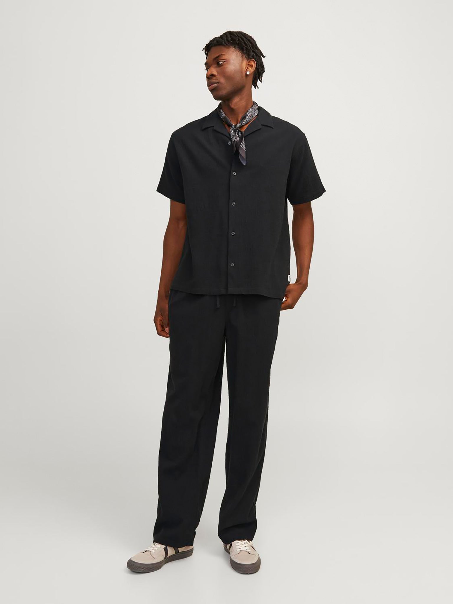 Ανδρικό πουκάμισο γκοφρέ JORLUKE CRINKLE RESORT SHIRT 12255781 | 12255781