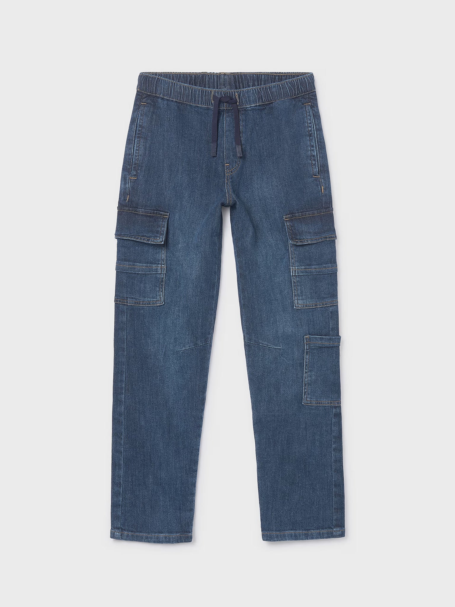 Εφηβικό παντελόνι denim cargo | 26-06570-017