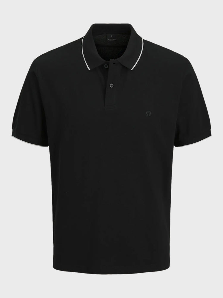 Ανδρικό polo με ρίγα στο γιακά JPRBLAWESTON SS POLO 12297755 | 12297755