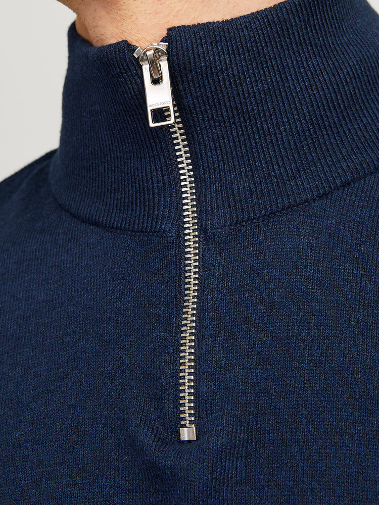 Ανδρική μπλούζα πλεκτή JJEEMIL KNIT HALF ZIP NOOS 12189339 | 12189339