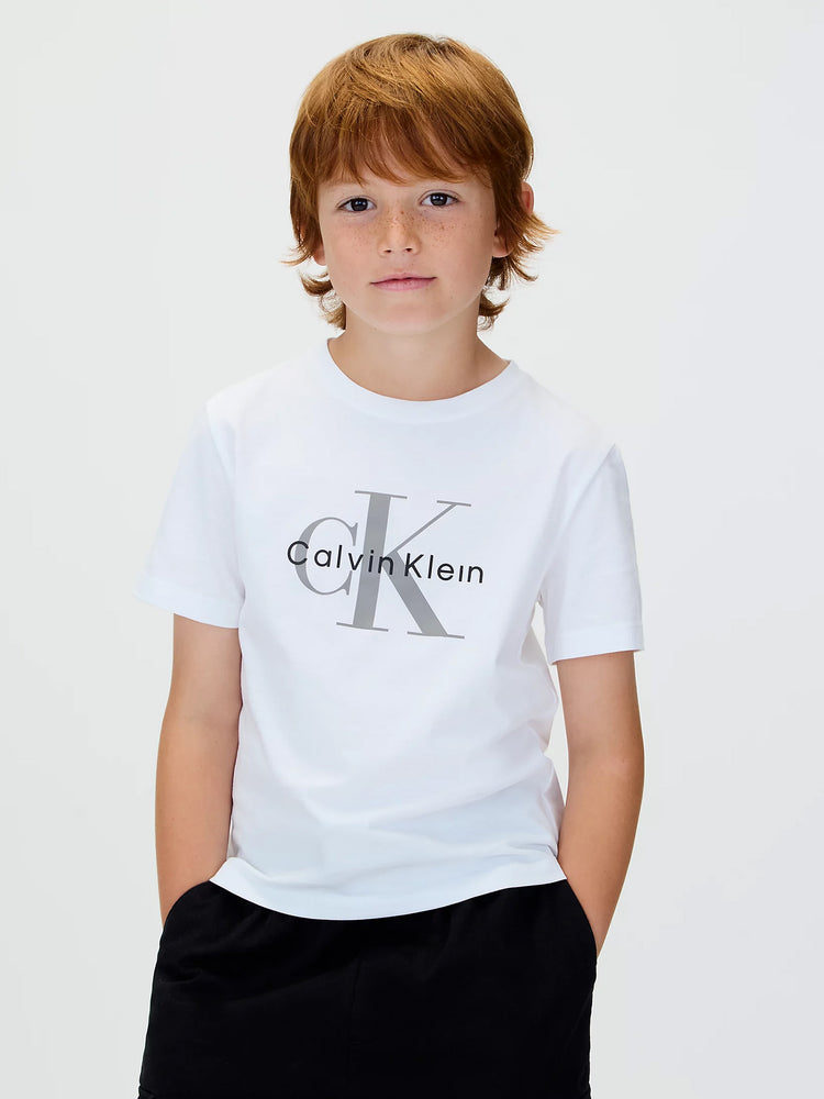 Παιδική μπλούζα μακό CK MONOGRAM SS T-SHIRT IU0IU00715YAF | IU0IU00715YAF