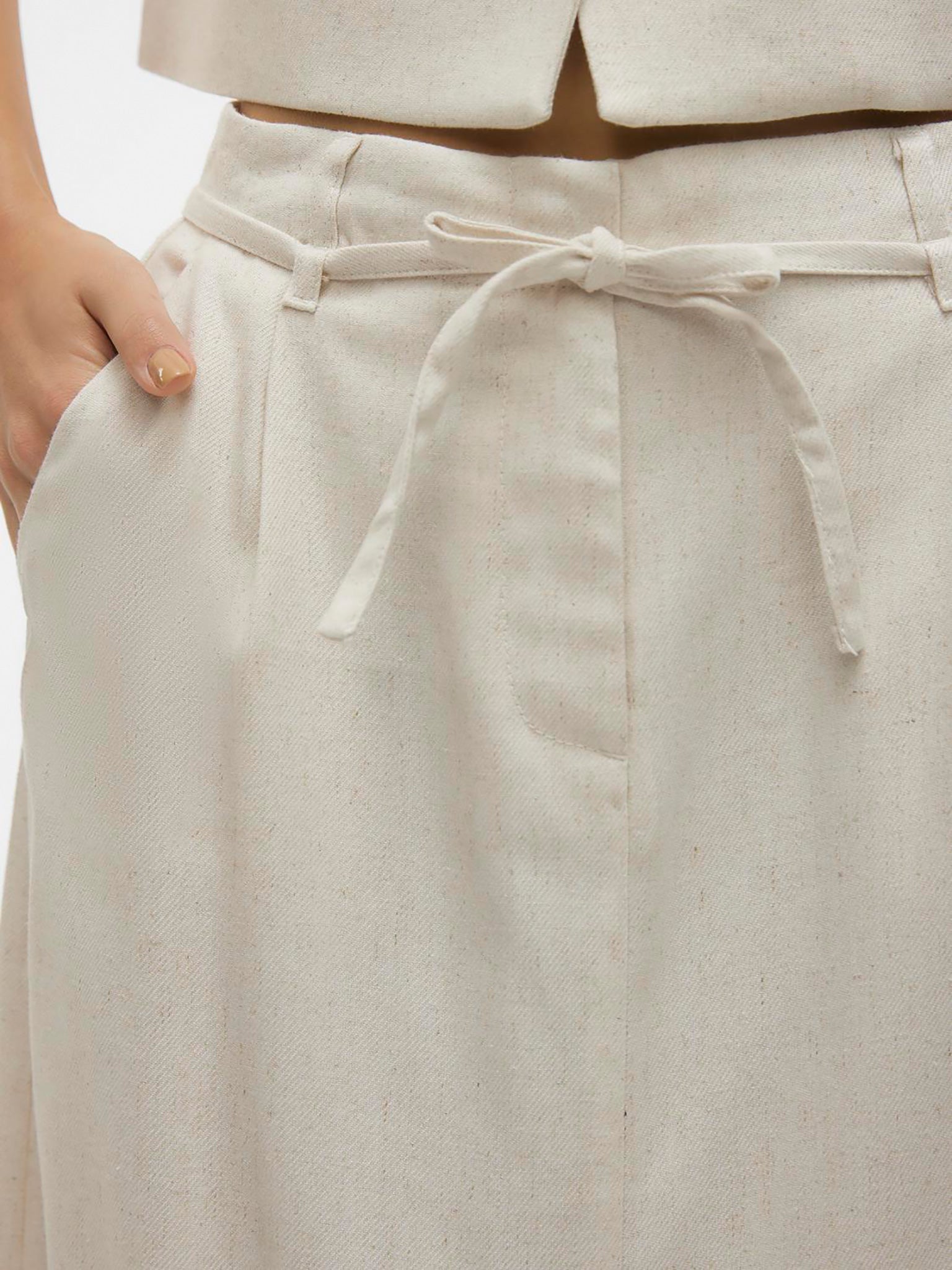 Γυναικεία φούστα VMFLORENCE HW LONG LINEN SKIRT 10306699 | 10306699