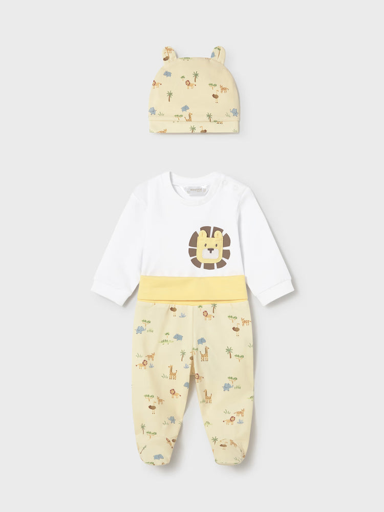 Βρεφικό σύνολο 3 τεμ με σκούφο | 26-01504-076