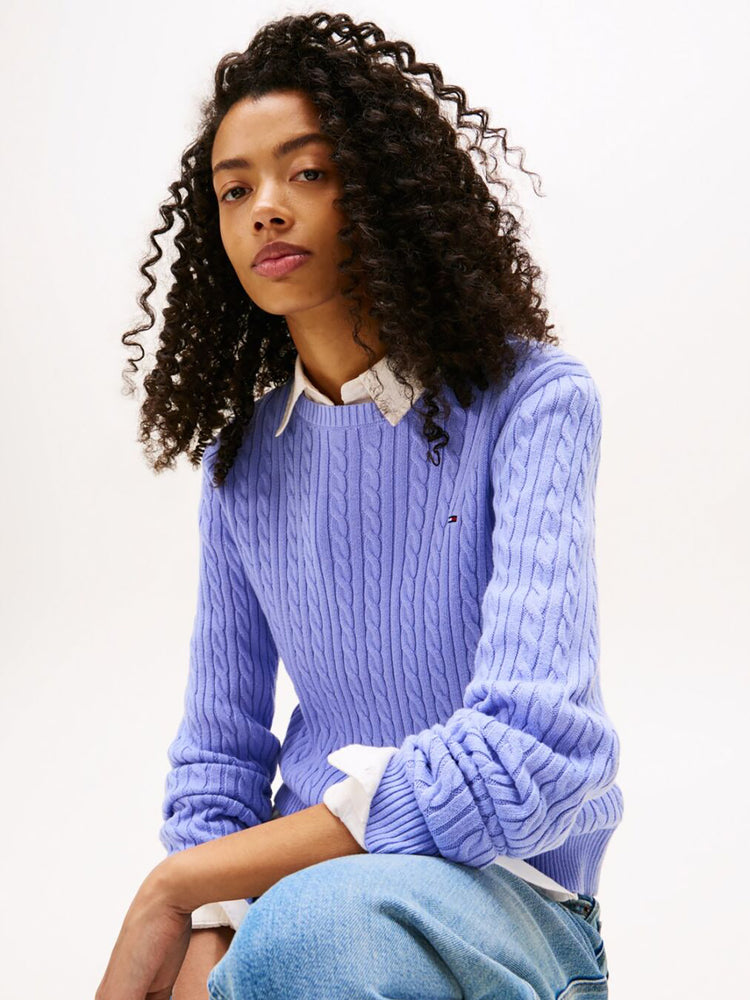 Γυναικεία μπλούζα πλεκτή TJW CABLE ESSENTIAL SWEATER DW0DW22165C5Z | DW0DW22165C5Z