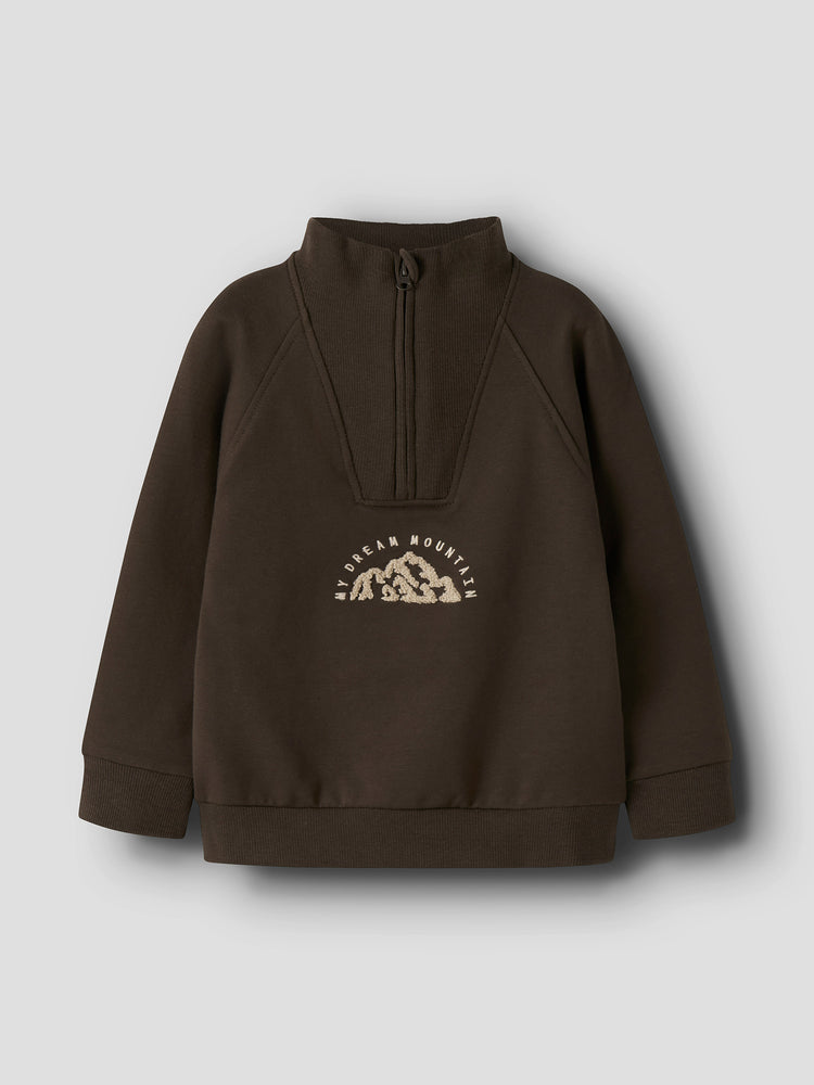 Παιδική μπλούζα φούτερ NMMOBIE LS NREG SWEAT BRU 13247921 | 13247921
