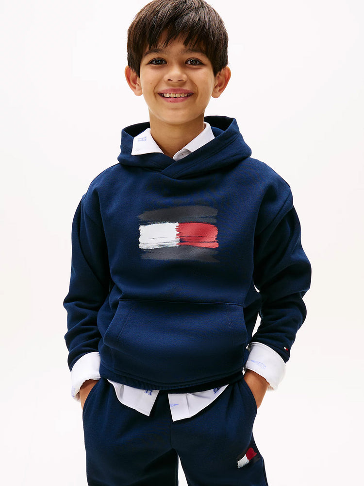 Παιδική μπλούζα φούτερ FLAG HOODIE KB0KB10112C1G | KB0KB10112C1G