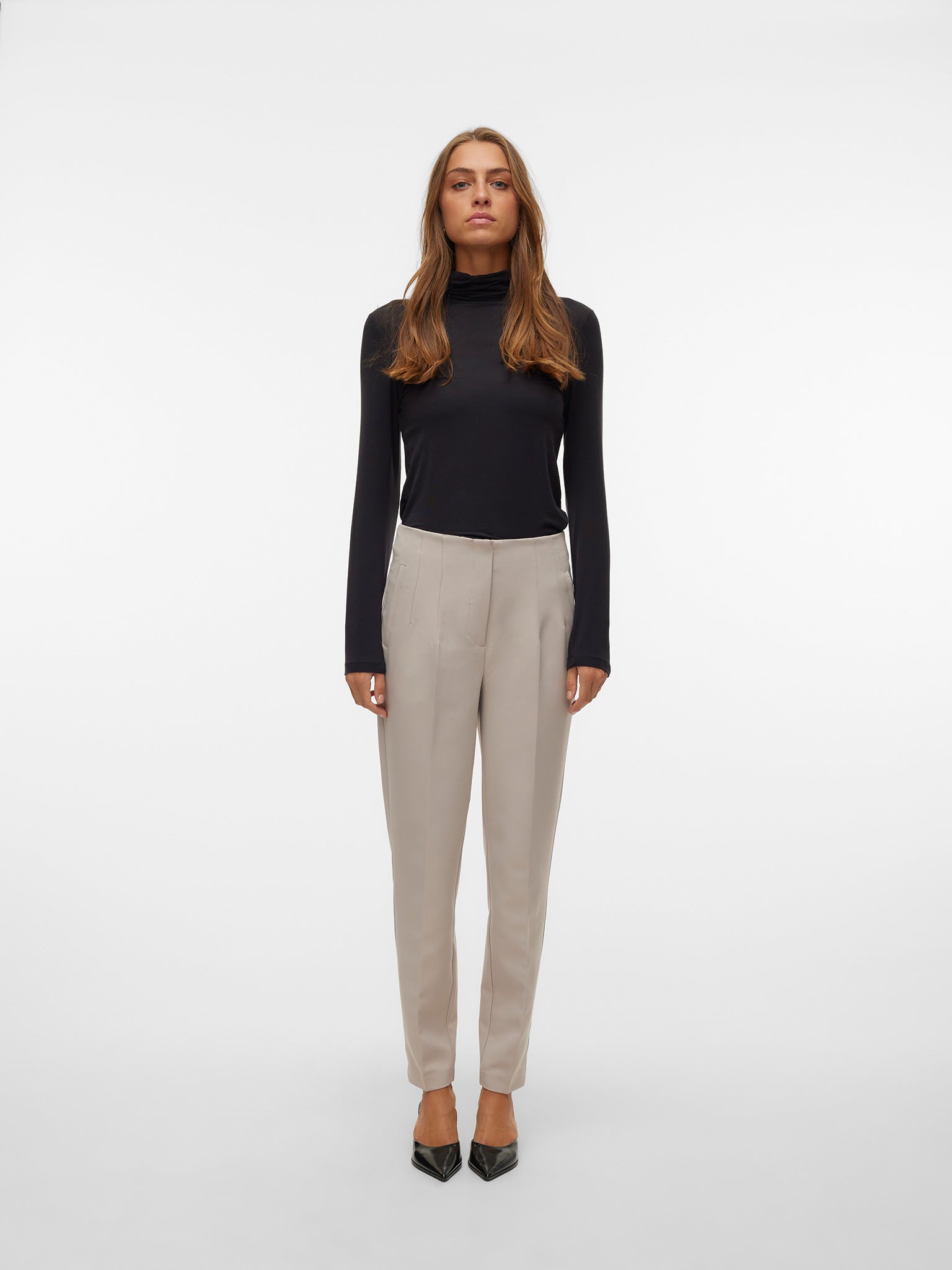 Γυναικείο παντελόνι VMLINA HW TAPERED PANT NOOS 10309140 | 10309140