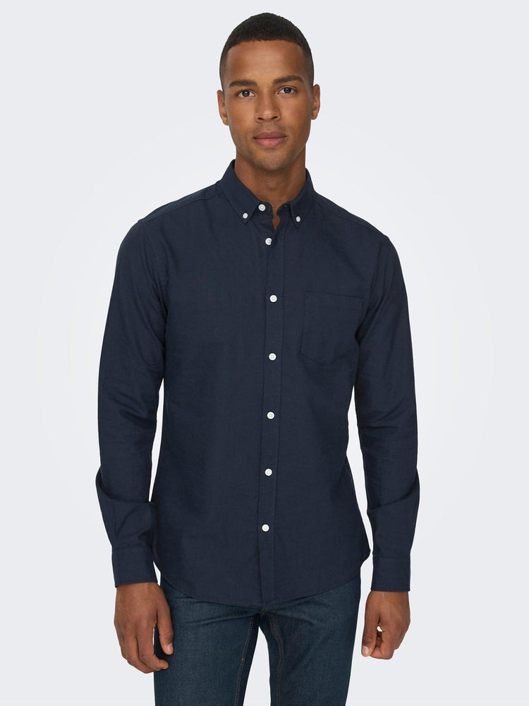 Ανδρικό πουκάμισο ONSALVARO SLIM LS OXFORD SHIRT 22006479 | 22006479