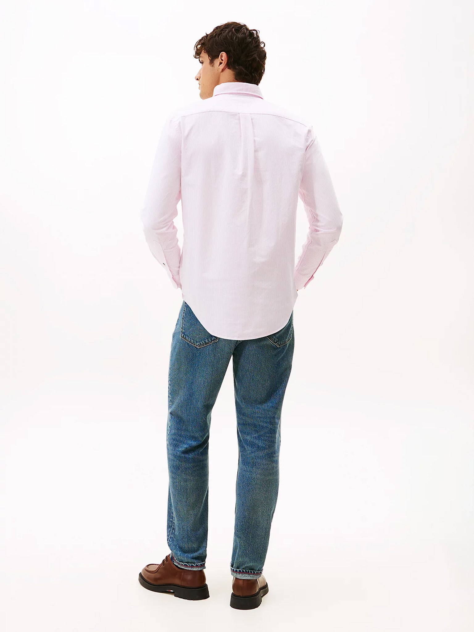 Ανδρικό πουκάμισο ριγέ HERITAGE OXFORD STRIPE RF SHIRT MW0MW362380D2 | MW0MW362380D2