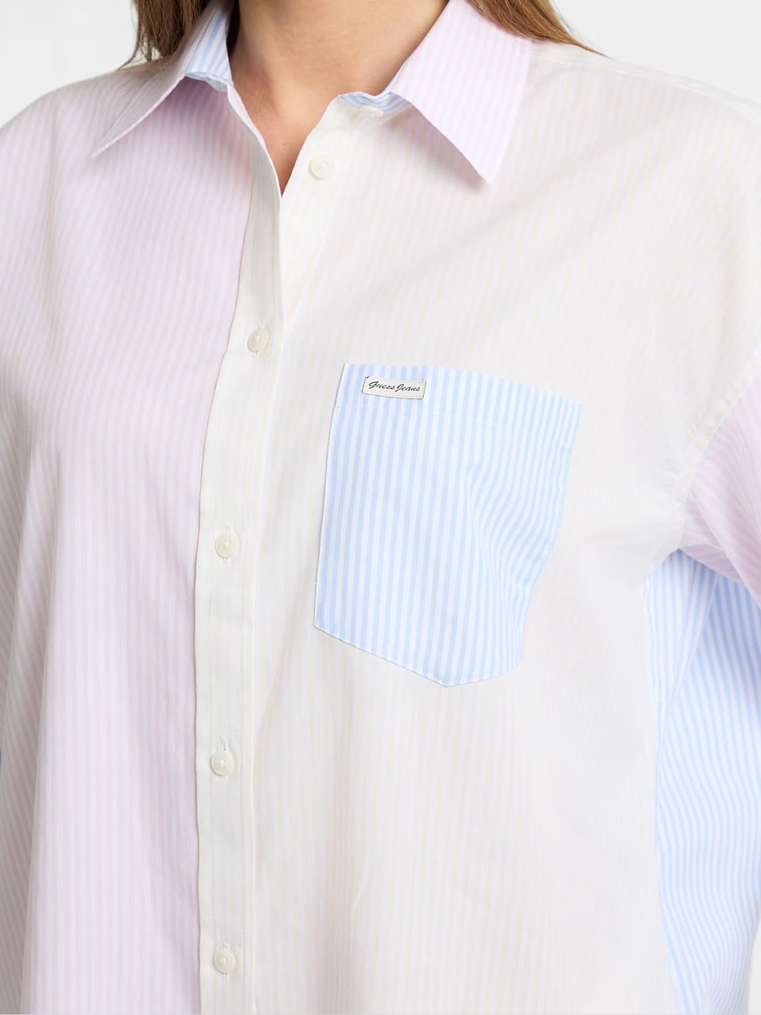 Γυναικείο πουκάμισο ριγέ oversize pockets shirt W5RH94WGZ11FBAU | W5RH94WGZ11FBAU