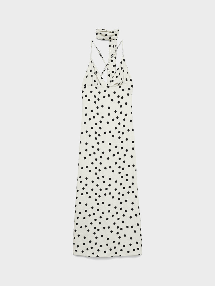Γυναικείο φόρεμα με κορδέλα VMELISA LONG SINGLET SCARF DRESS 10350647 | 10350647