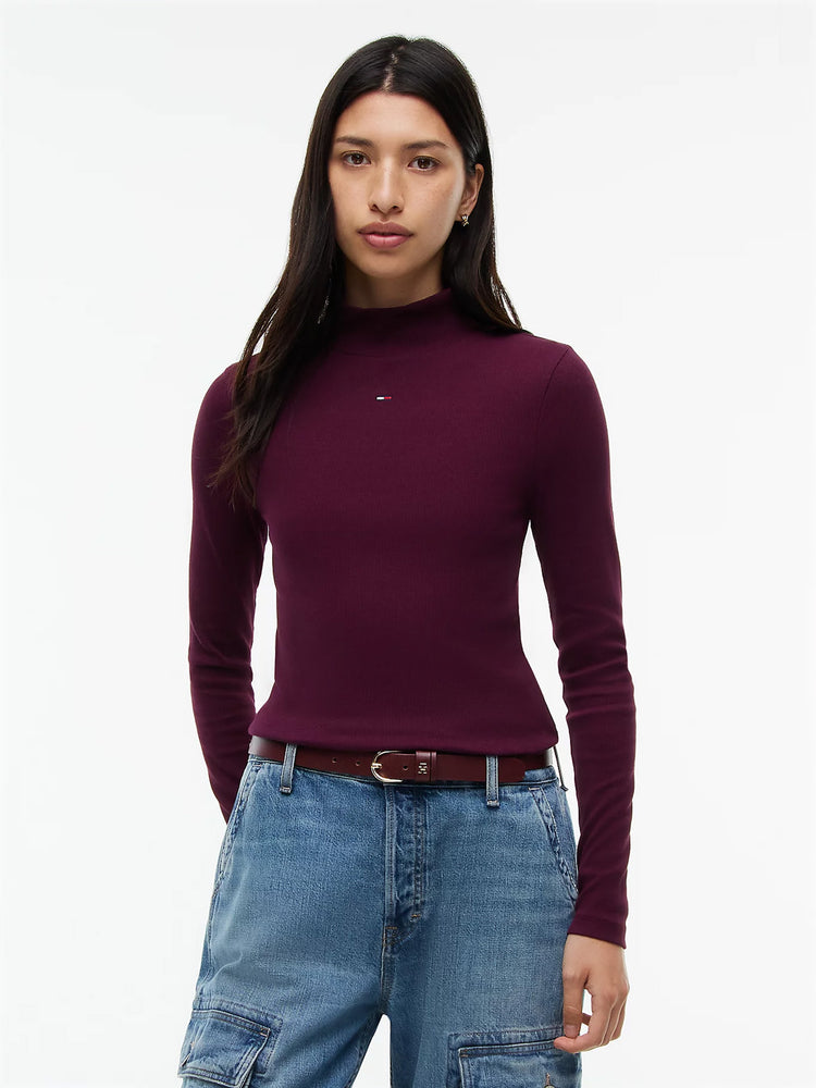 Γυναικεία μπλούζα ριπ TJW ESSENTIAL MOCK NECK DW0DW19830V11 | DW0DW19830V11