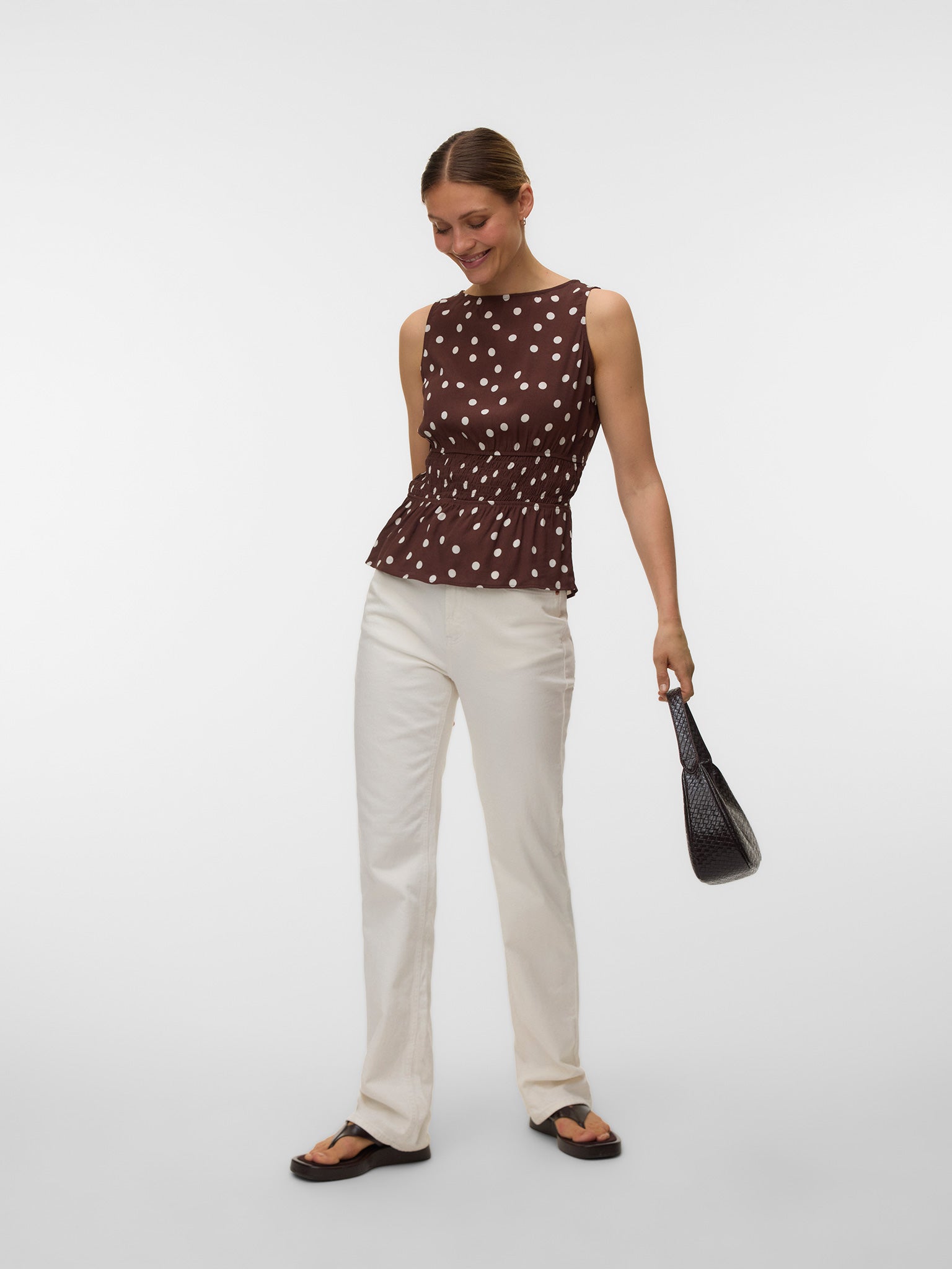 Γυναικεία μπλούζα πουά VMELISA S/L SMOCK DETAIL TOP 10347963 | 10347963