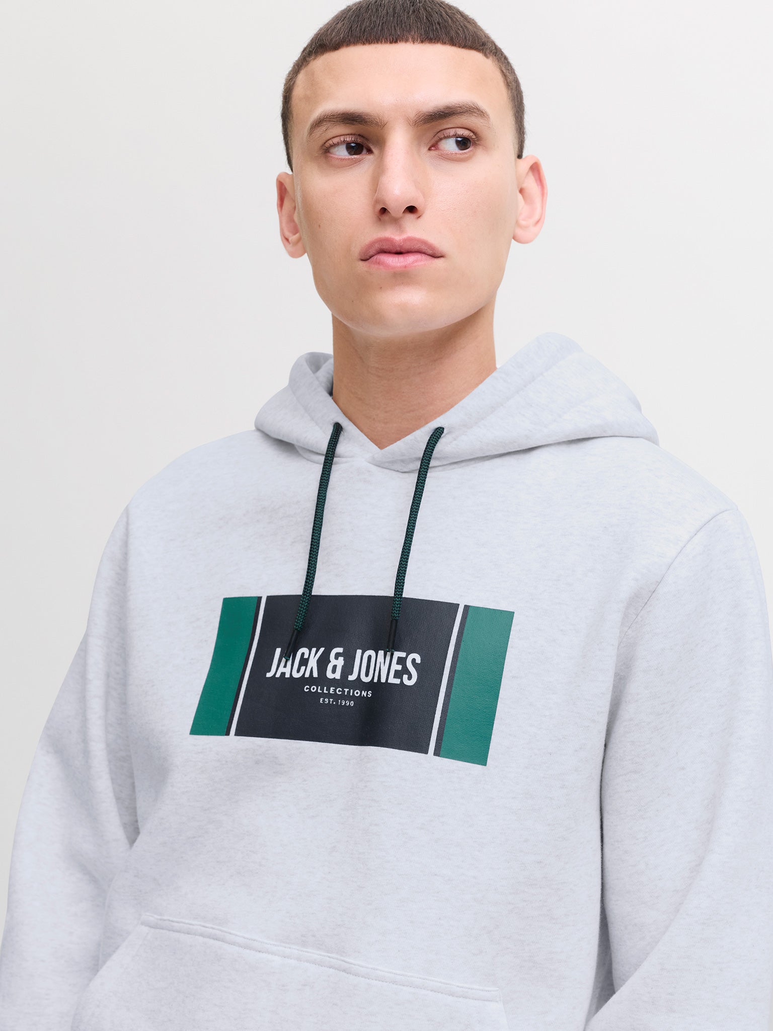 Ανδρική μπλούζα φούτερ μελανζέ JJHAYATO SWEAT HOOD BTS LN 12278614 | 12278614