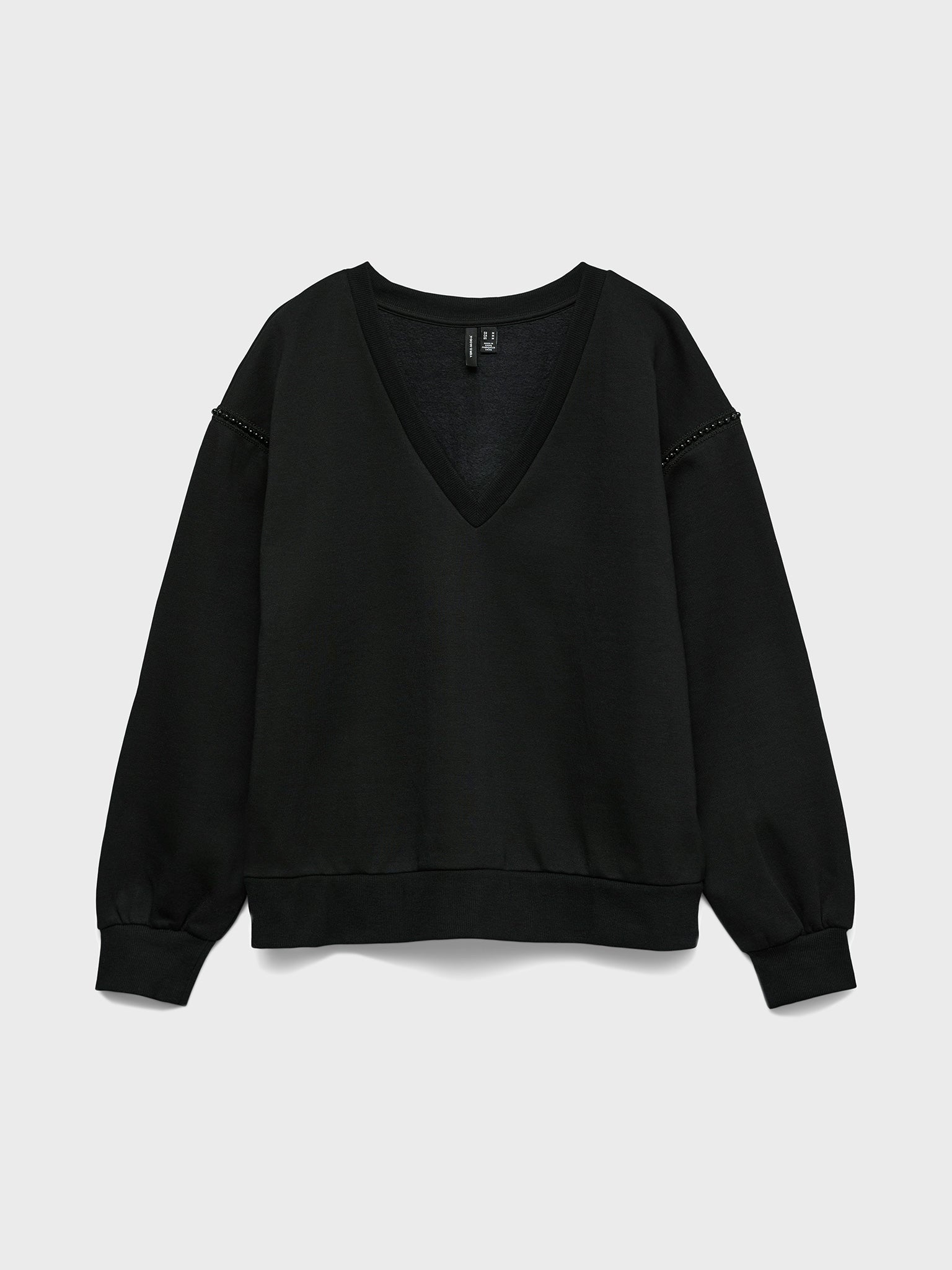 Γυναικεία μπλούζα VMDAISY PEARL V-NECK SWEAT JRS 10338099 | 10338099