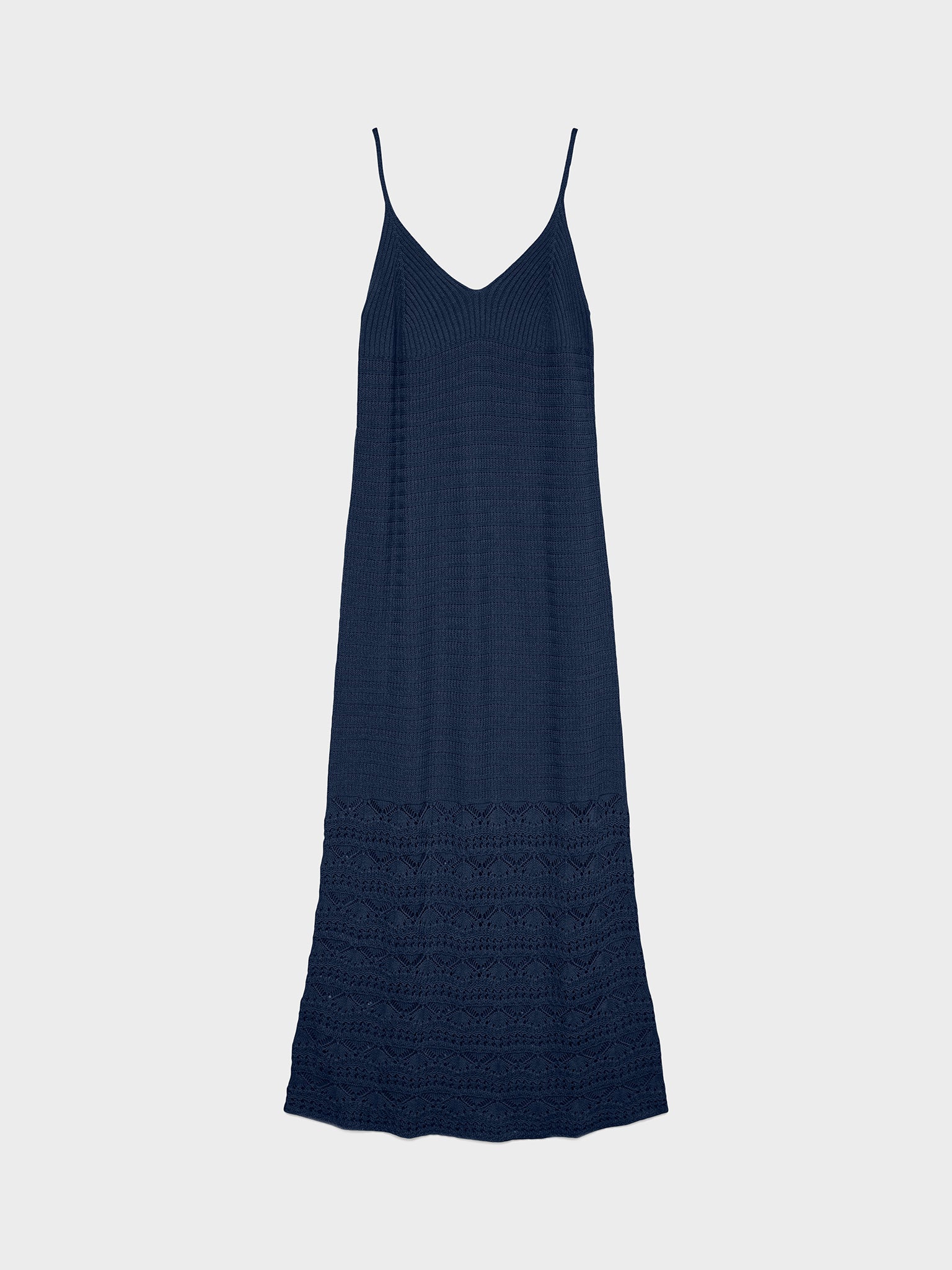 Γυναικείο φόρεμα πλεκτό VMSUNSET BAY SL V-NECK ANKLE DRESS 10342606 | 10342606