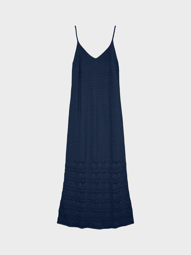 Γυναικείο φόρεμα πλεκτό VMSUNSET BAY SL V-NECK ANKLE DRESS 10342606 | 10342606