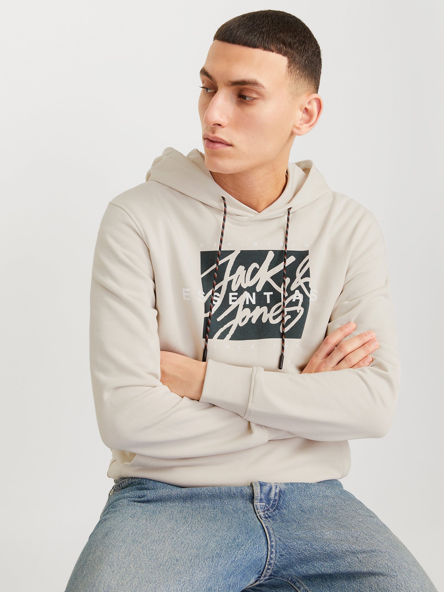 Ανδρική μπλούζα φούτερ JJCOLTON SWEAT HOOD 12268440 | 12268440