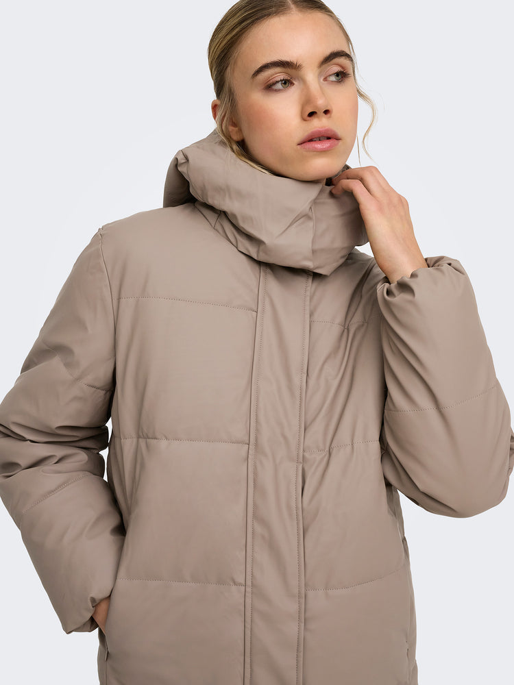 Γυναικείο μπουφάν puffer walnut ONLAGNES COATED LONG PUFFER COAT OTW 15365797 | 15365797