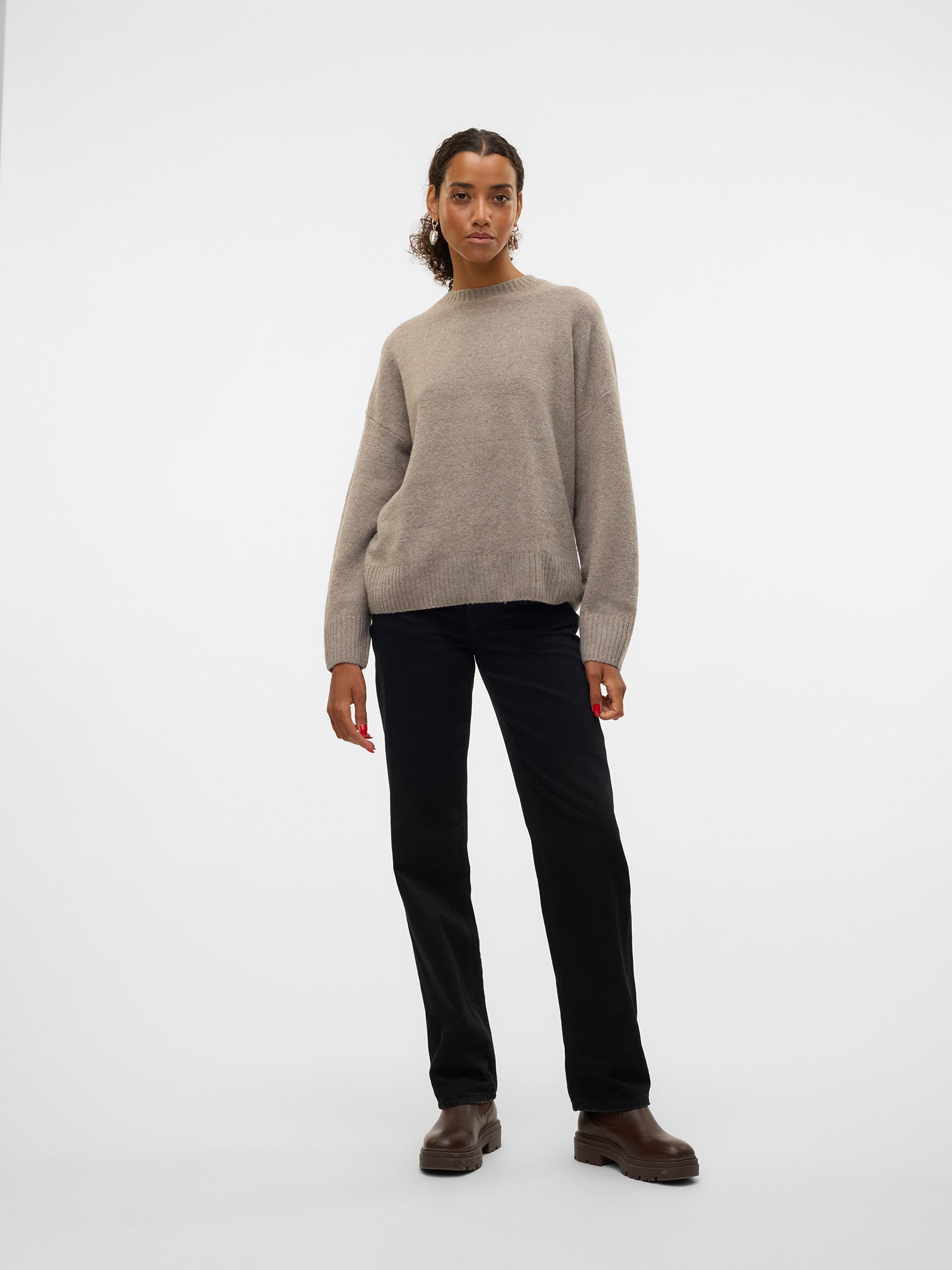 Γυναικεία μπλούζα πλεκτή VMBOOM LS O-NECK PULLOVER GA NOOS 10320463 | 10320463