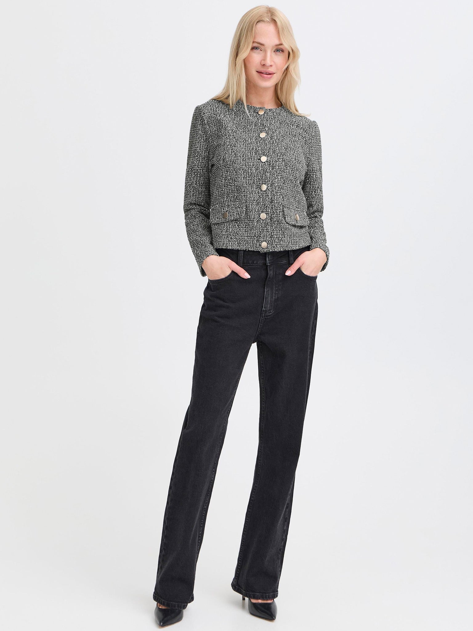 Γυναικείο τζάκετ τουΐντ  BYROWAN BUTTON JACKET 20818045 | 20818045