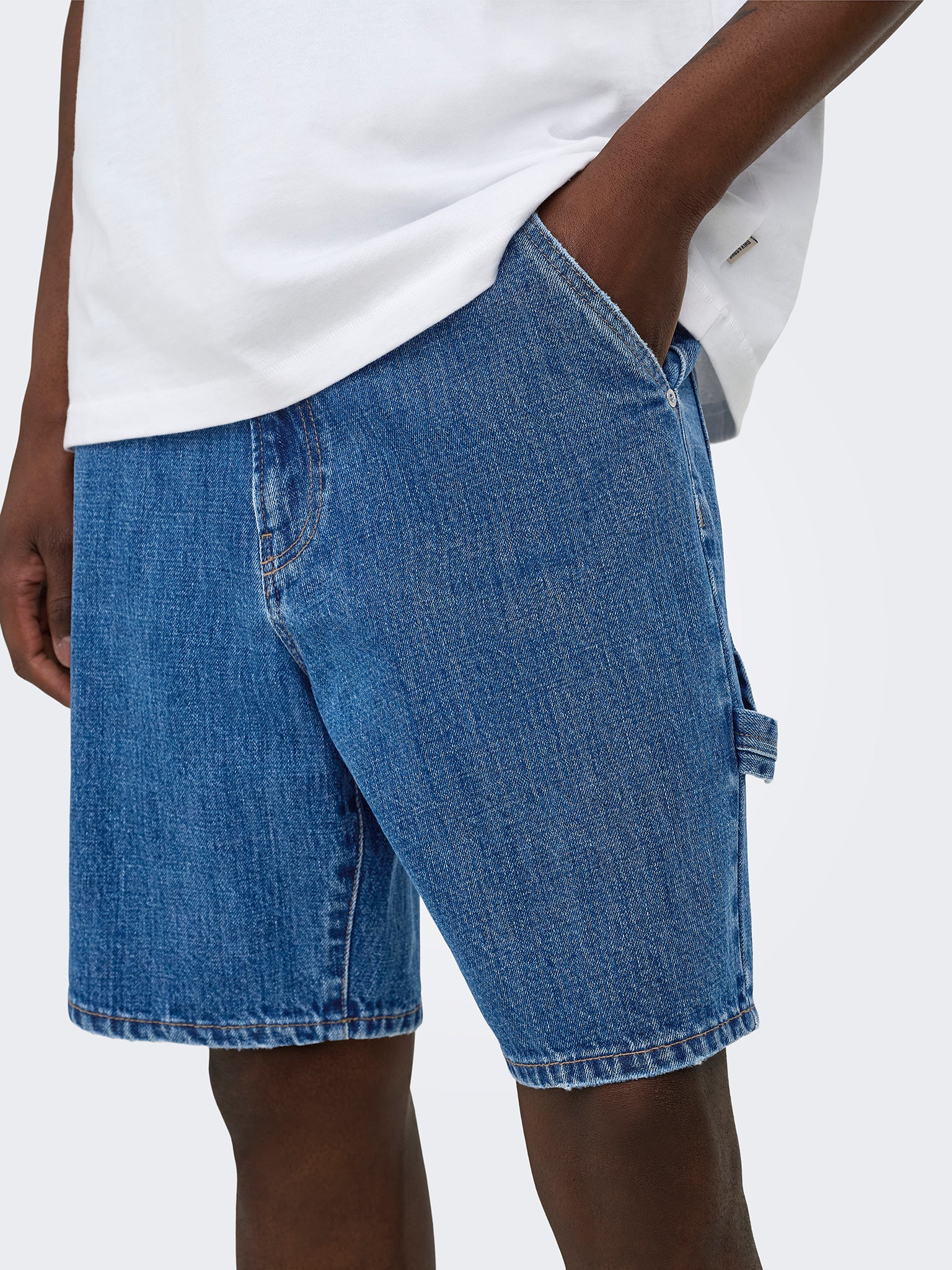 Ανδρική βερμούδα τζιν ONSFADE CARP. MB 8239 DOT DNM SHORTS 22038239 | 22038239