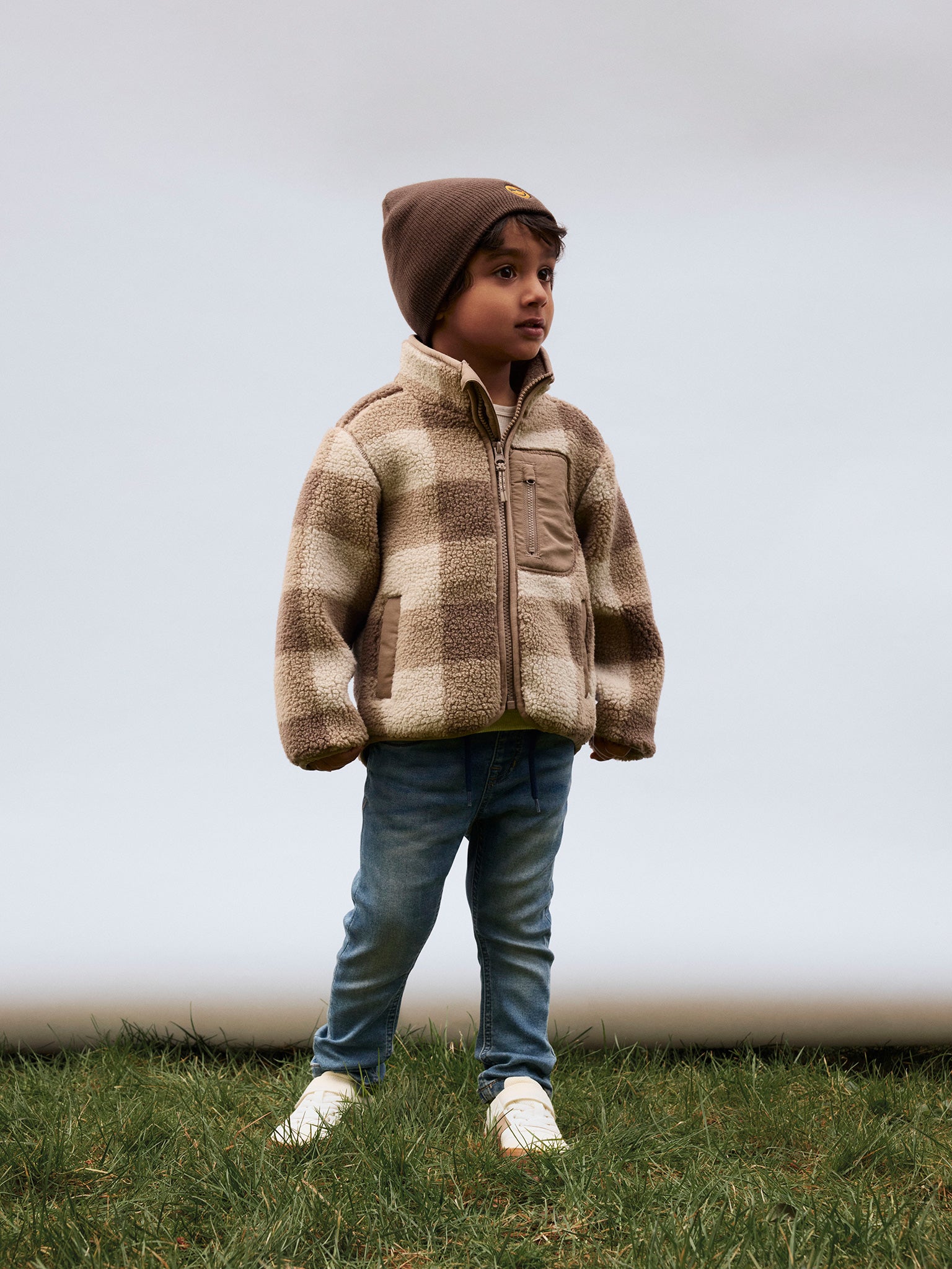 Παιδικό τζάκετ καρό NMMMONICO SHERPA JACKET CHECK 13250736 | 13250736
