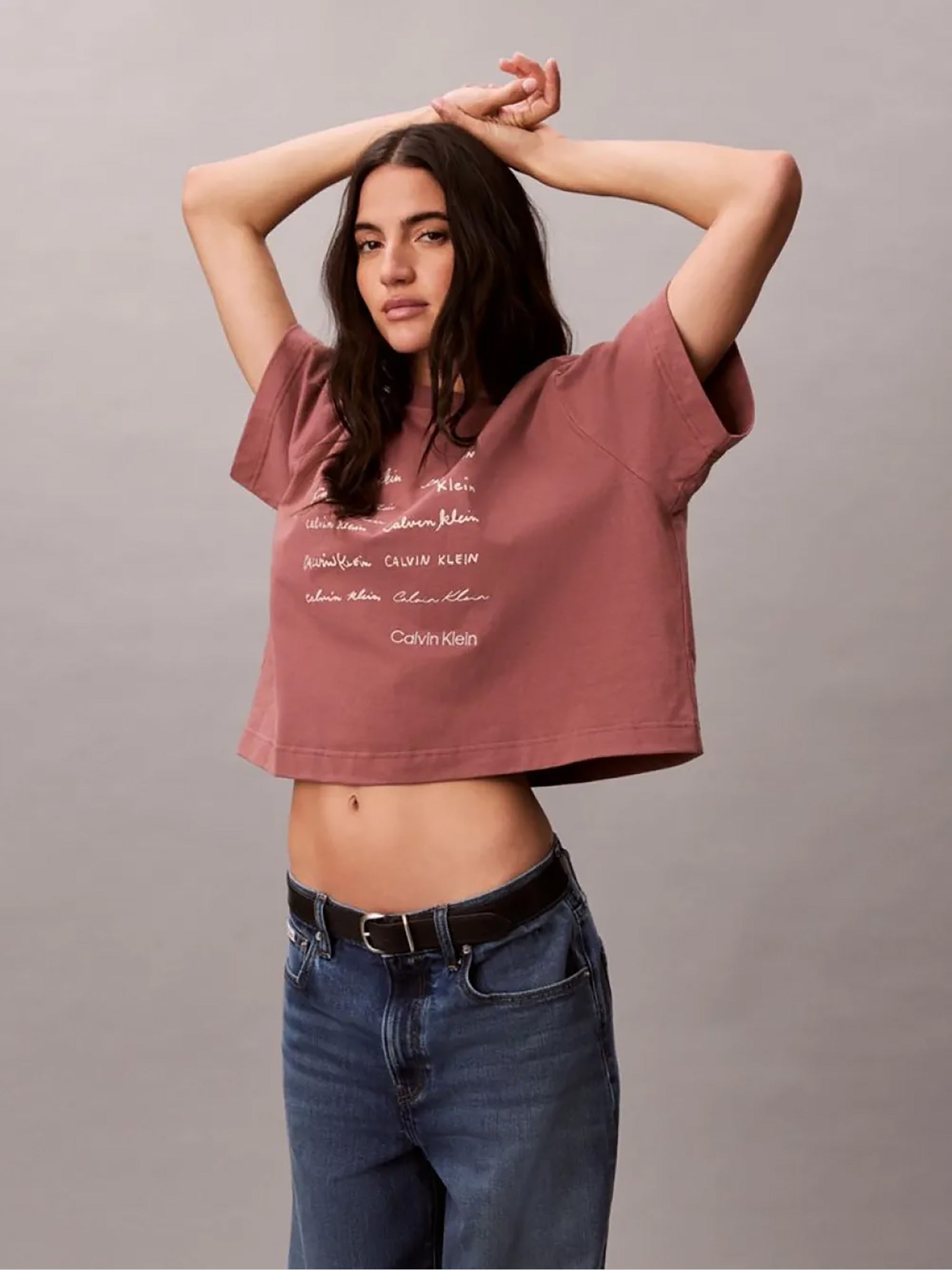 Γυναικεία μπλούζα crop SS CROPPED BOXY GRAPHIC TEE LV047F823G41J | LV047F823G41J