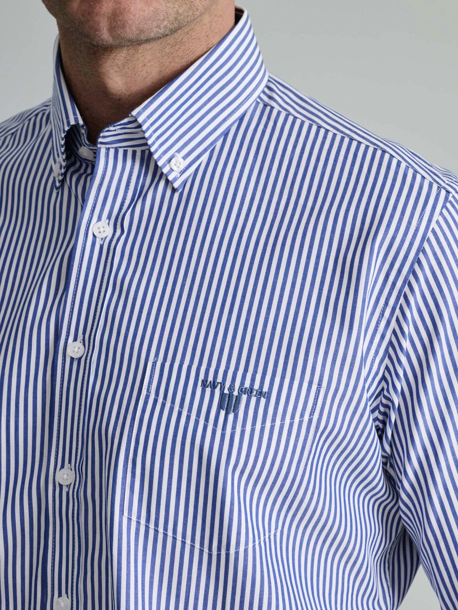 Ανδρικό πουκάμισο dark raf/white 24NG.BX177/1B.2 | 24NG.BX177/1B.2