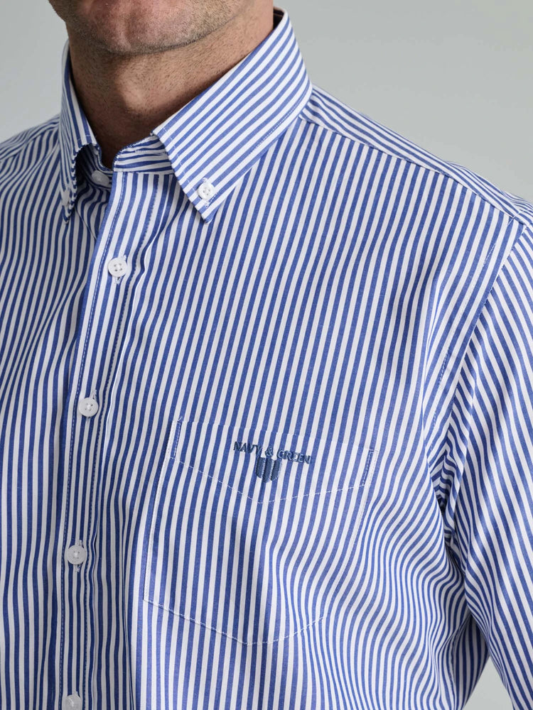 Ανδρικό πουκάμισο dark raf/white 24NG.BX177/1B.2 | 24NG.BX177/1B.2
