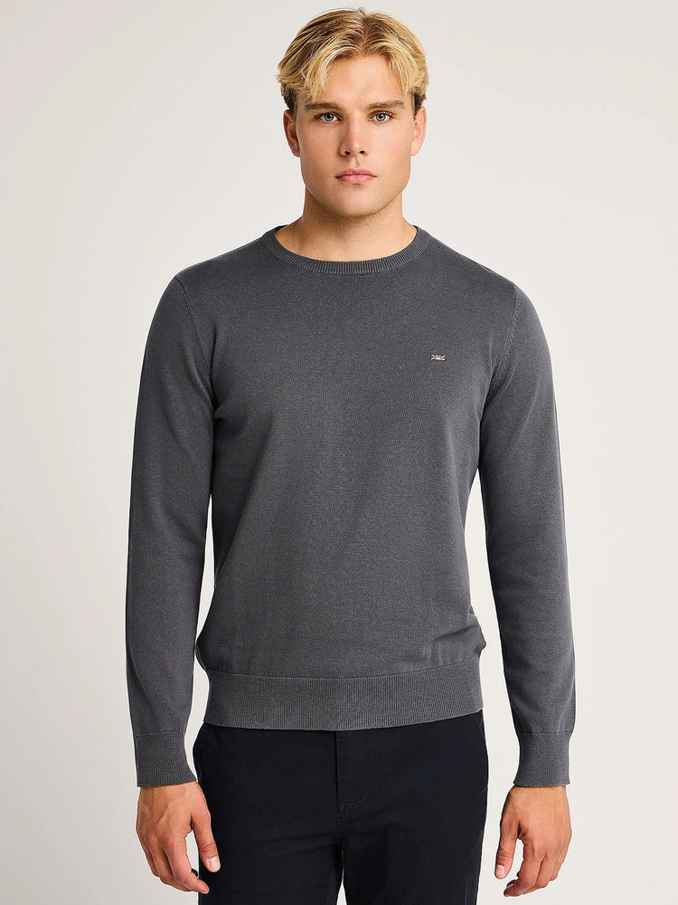 Ανδρική μπλούζα ψιλή πλέξη DK GREY FBM014-001-09 | FBM014-001-09