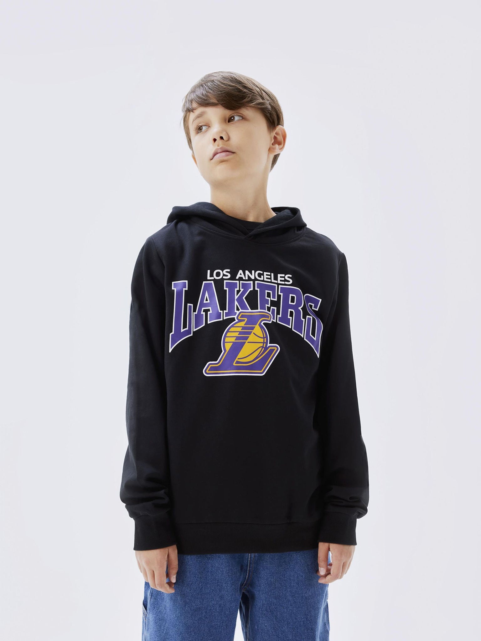 Εφηβική μπλούζα φούτερ  NKMJACIMA NBA SWEAT WH BRU NOOS 13219299 | 13219299