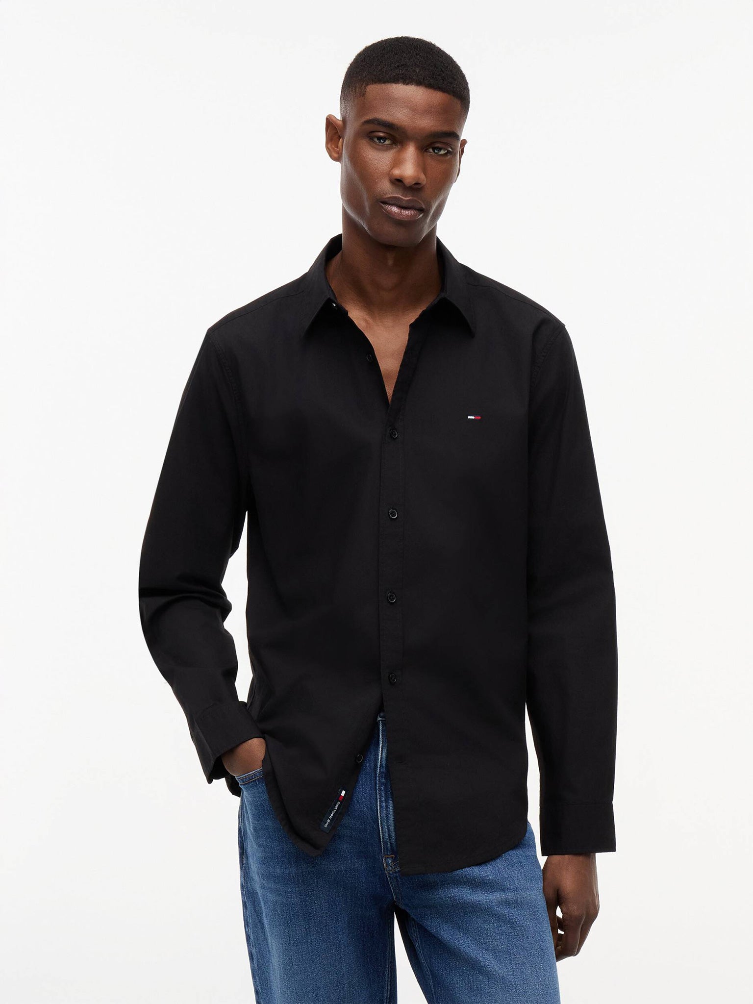 Ανδρικό πουκάμισο TJM REG POPLIN SHIRT DM0DM22026BDS | DM0DM22026BDS