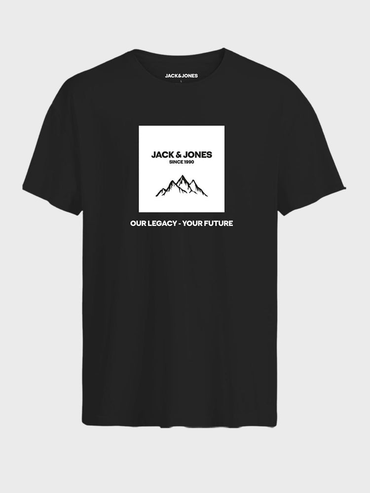 Ανδρικό t-shirt JJMAPPED TEE SS CREW NECK 12258128 | 12258128