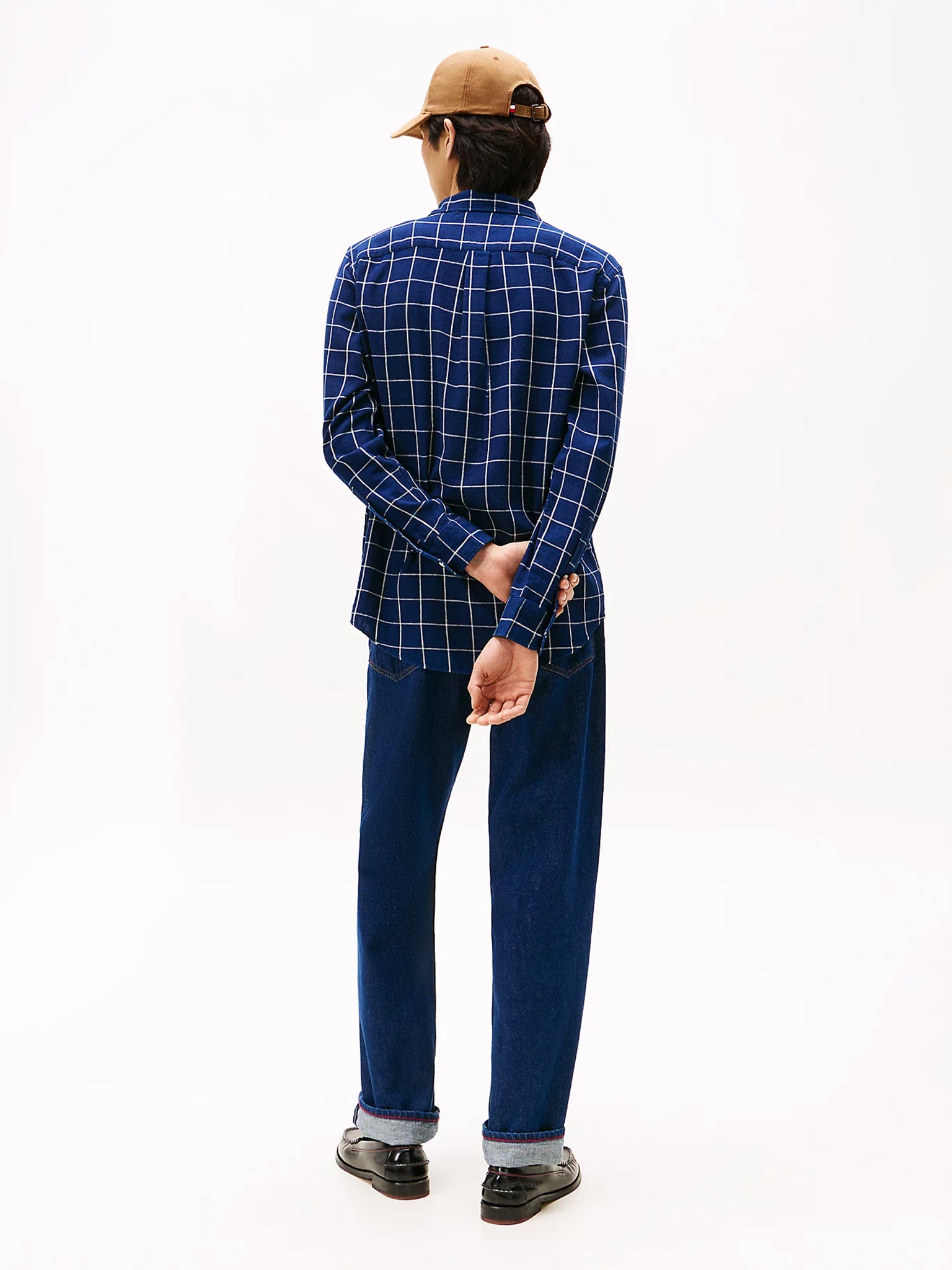 Ανδρικό πουκάμισο καρό TWILL INDIGO RF SHIRT MW0MW404510MS | MW0MW404510MS