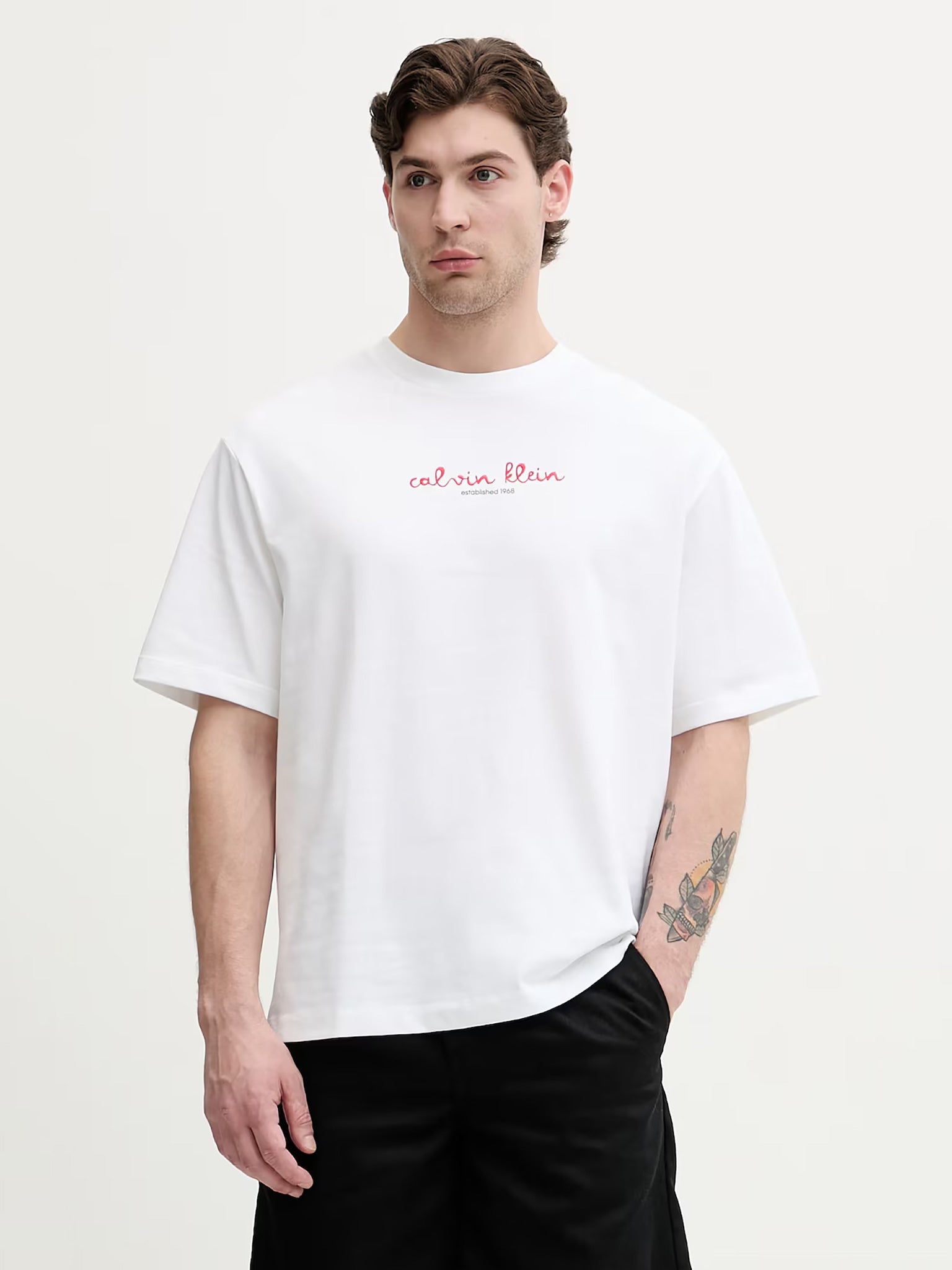 Ανδρικό t-shirt SS 16s CK TRVL LINES GRAPHIC TEE LV04RG816GYAF | LV04RG816GYAF