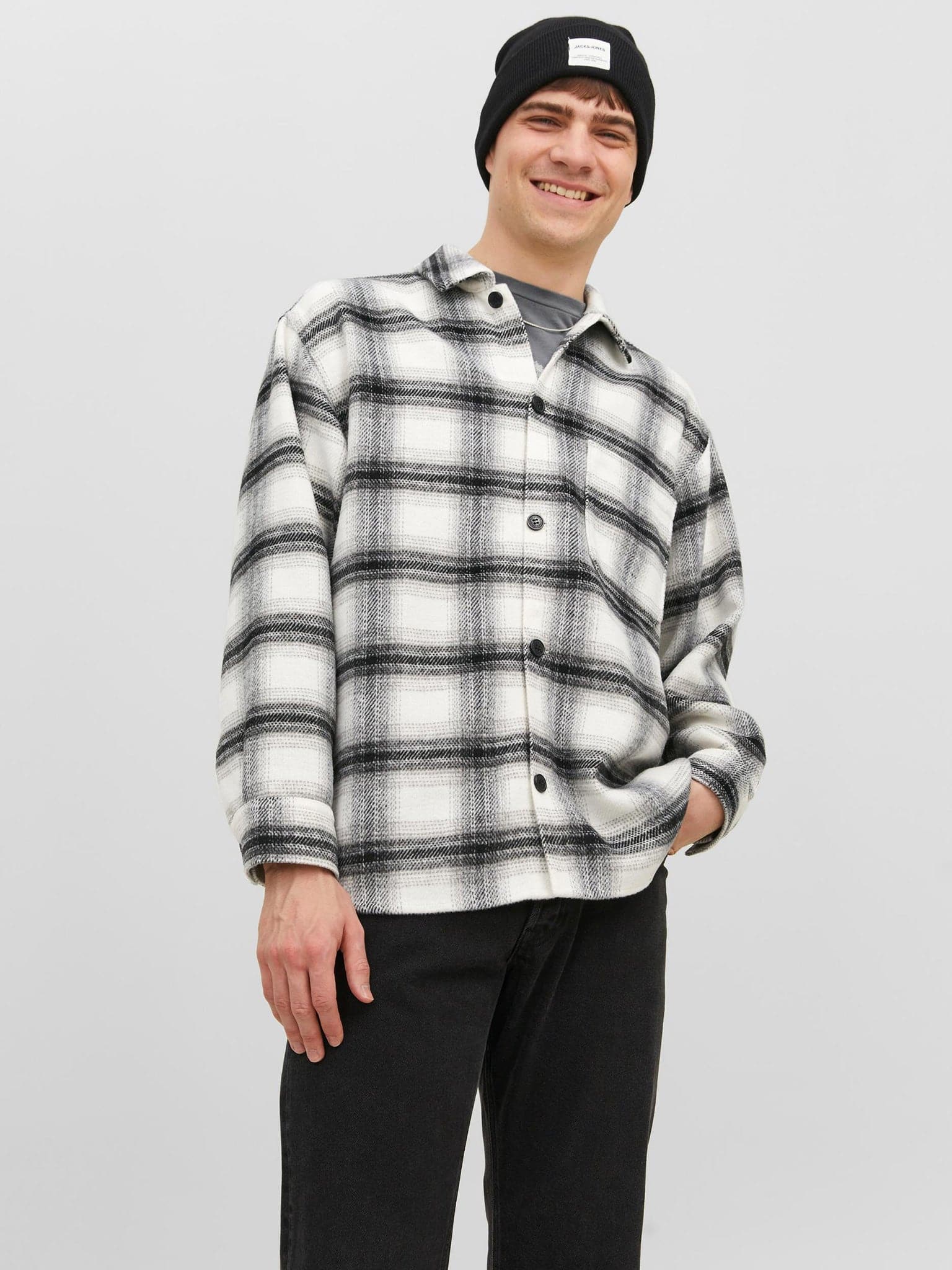 Ανδρικό πουκάμισο JORZAC CHECK OVERSHIRT 12239303 | 12239303