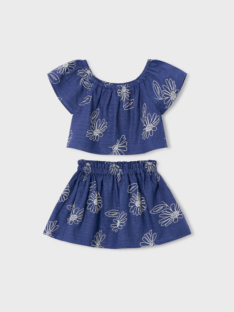 Παιδικό σετ φούστα λινή | 26-03947-058