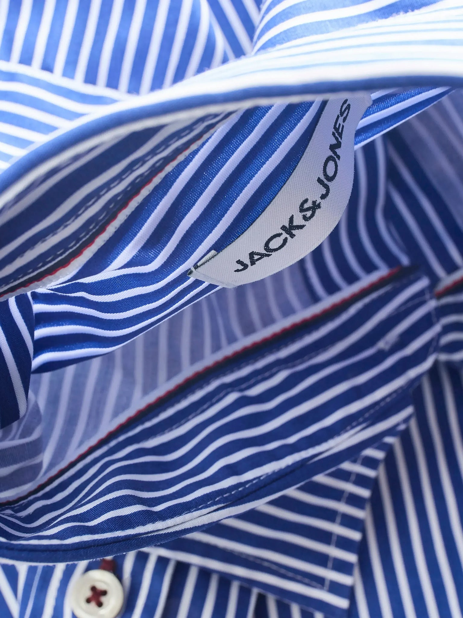 Ανδρικό πουκάμισο ριγέ JJMATHEO DETAIL PRINT SHIRT LS 12289342 | 12289342