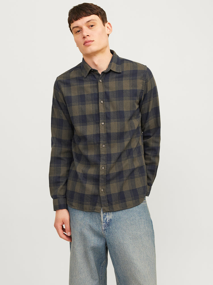 Ανδρικό πουκάμισο καρό JJJOSHUA FALL BUFFALO SHIRT LS 12258425 | 12258425