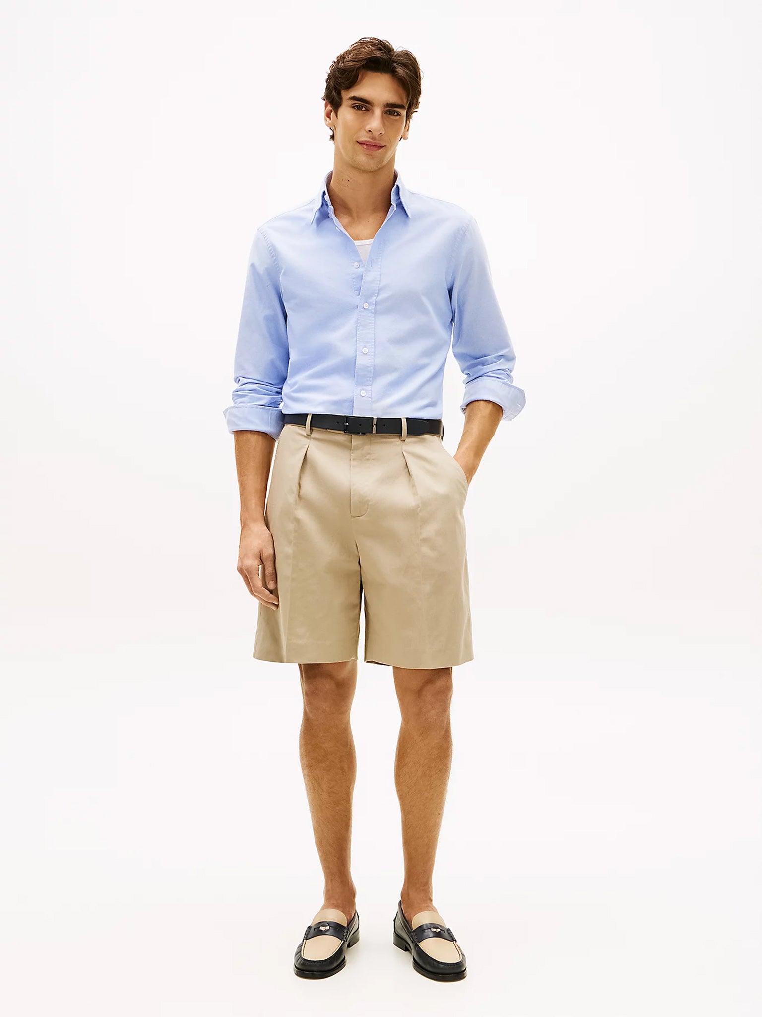 Ανδρικό πουκάμισο DC BUTTON DOWN OXFORD SHIRT MW0MW39754CBR | MW0MW39754CBR