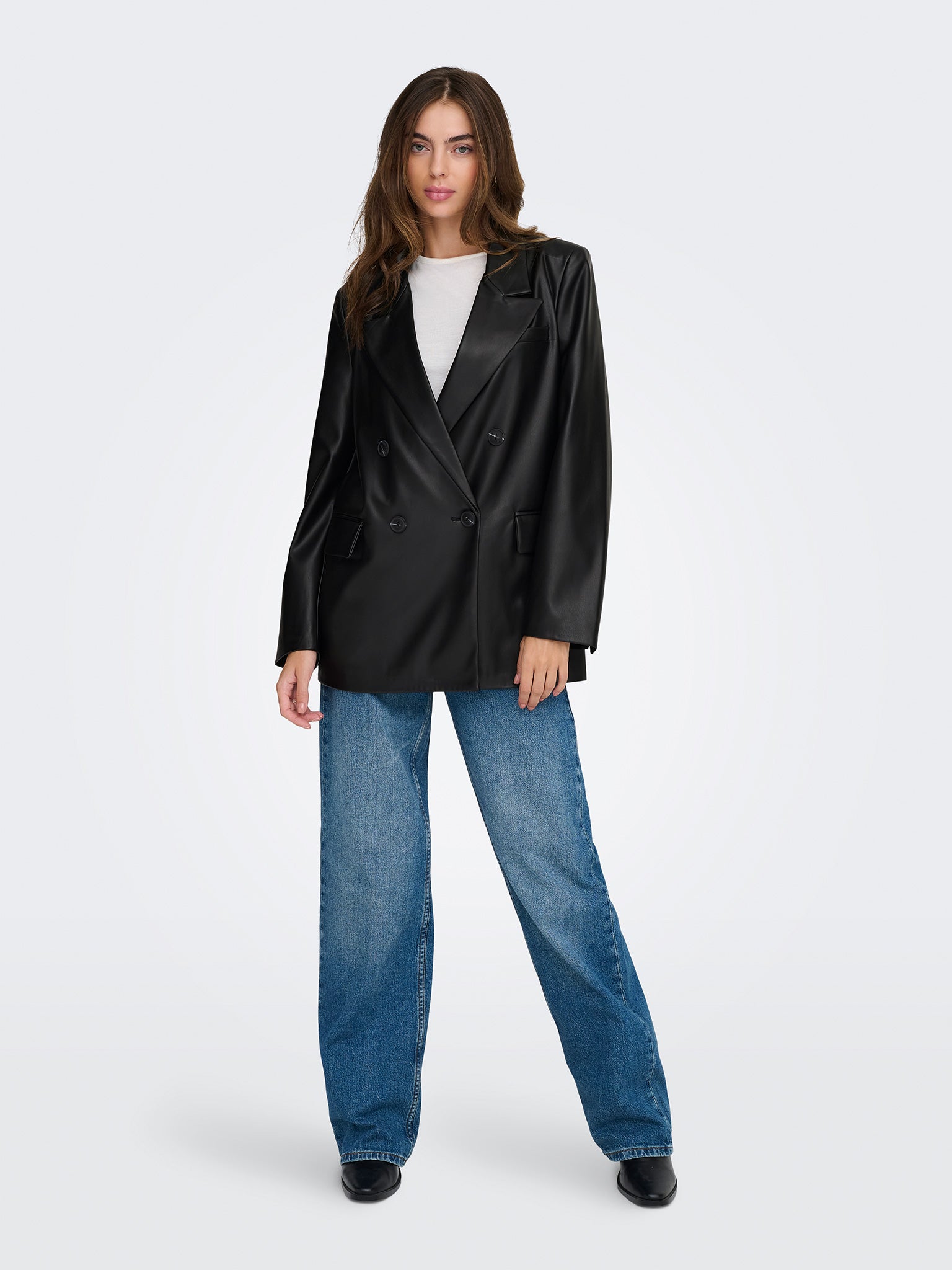 Γυναικείο blazer δερματίνη ONLKAJA FAUX LEATHER LIFE BLAZER 15348943 | 15348943