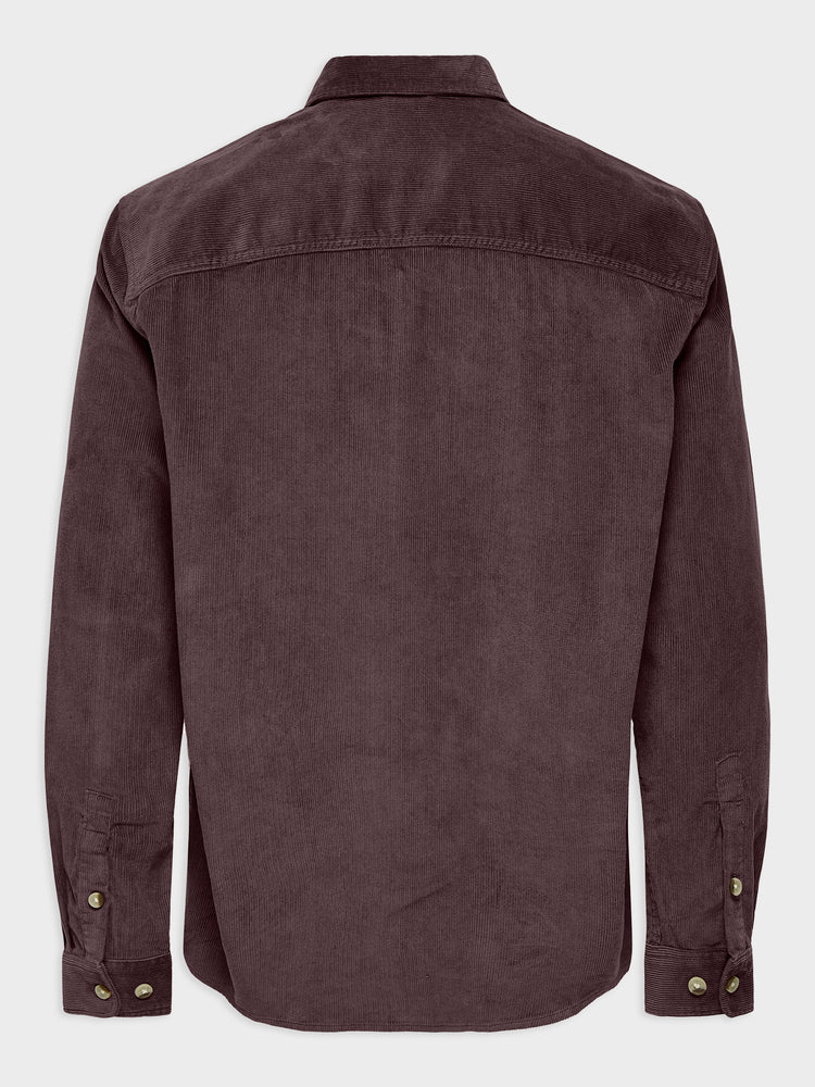 Ανδρικό πουκάμισο ONSALP 2PKT WASHD CORD LS SHIRT NOOS 22024716 | 22024716