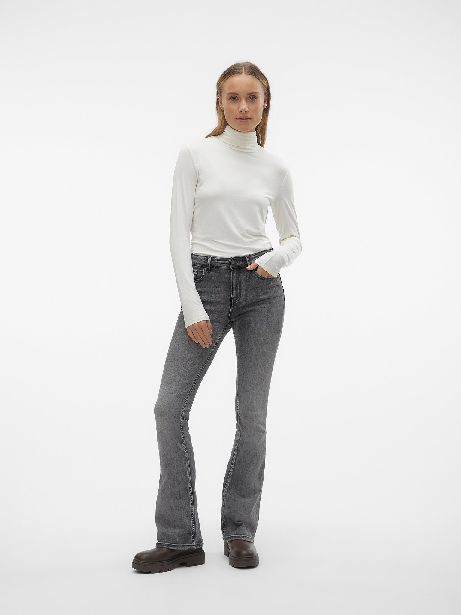 Γυναικεία μπλούζα VMALBERTE LS ROLLNECK TOP JRS NOOS 10293803 | 10293803