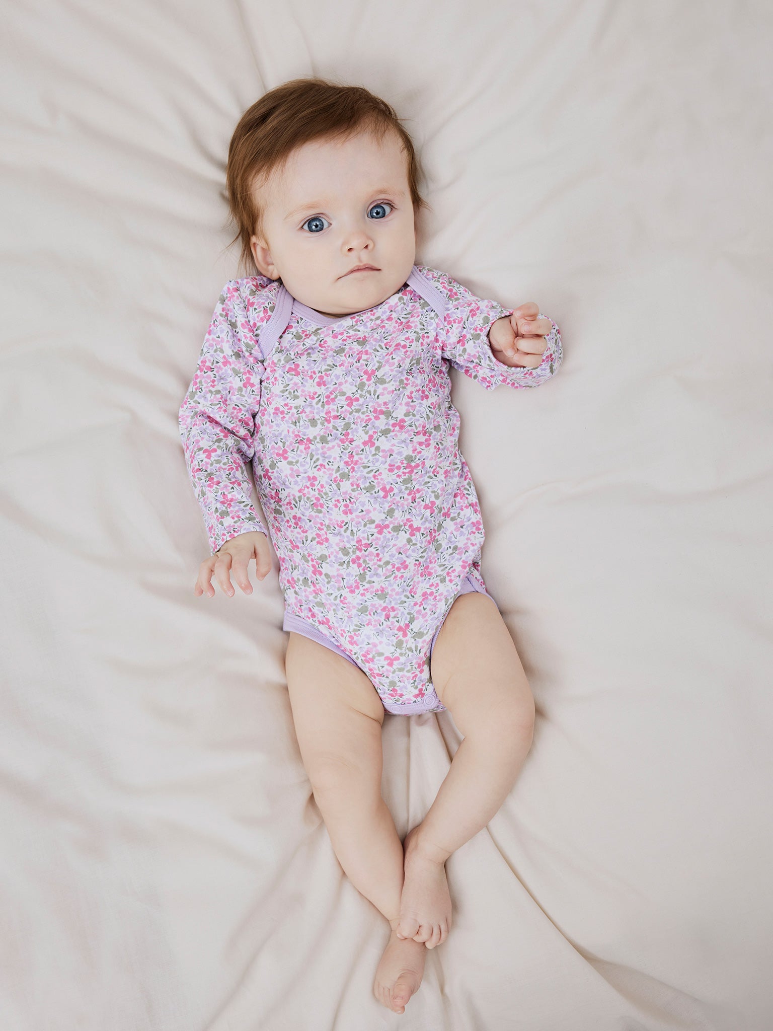 Βρεφικά κορμάκια σετ 3 τεμ NBFBODY 3P LS LILAC PETIT FLOWER NOOS 13232735 | 13232735