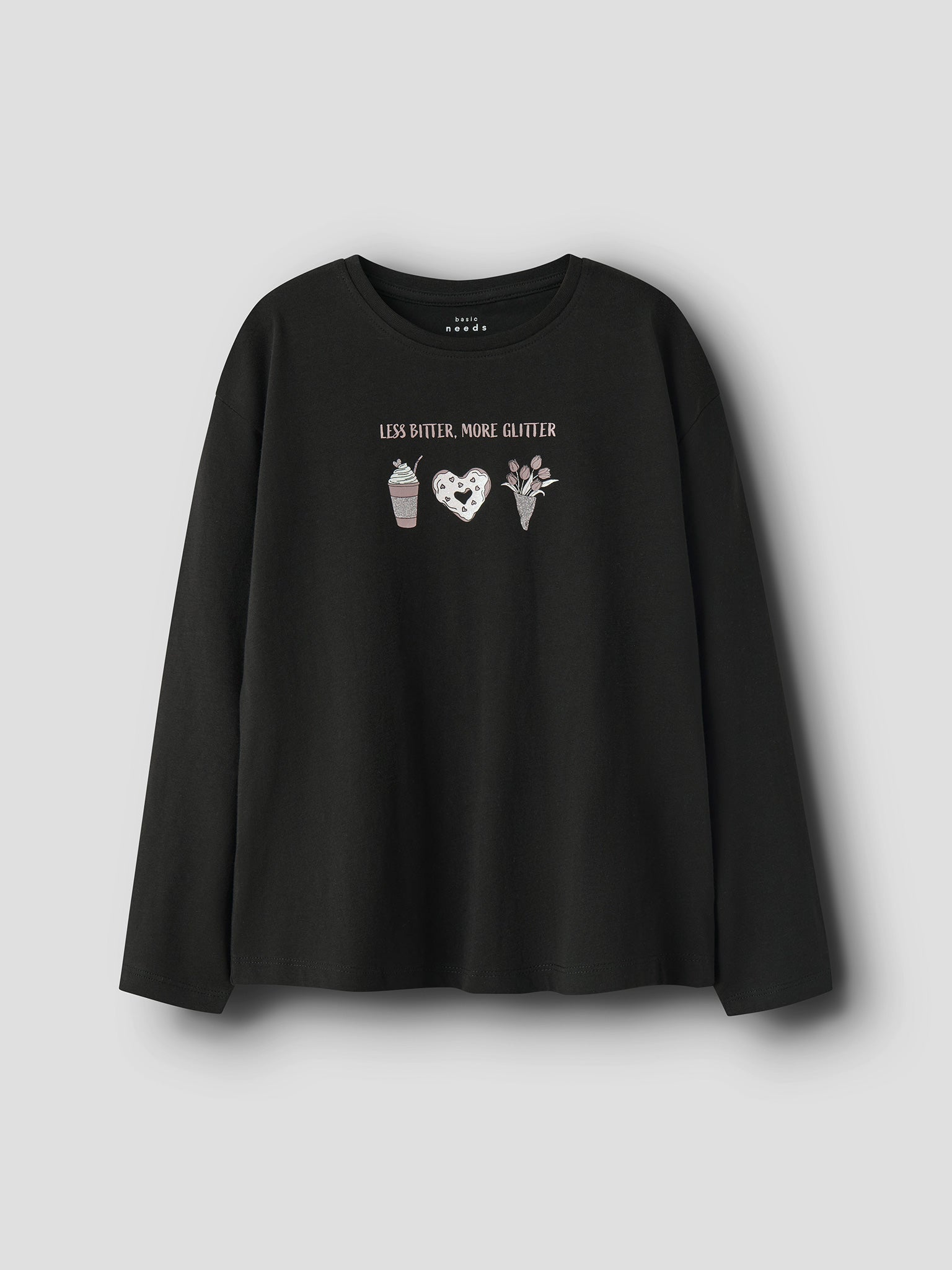 Εφηβική μπλούζα μακό more glitter NKFVEEN LS RLX TOP 13234709 | 13234709