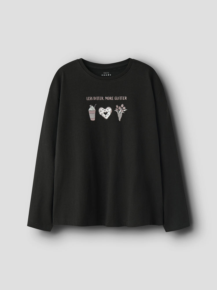 Εφηβική μπλούζα μακό more glitter NKFVEEN LS RLX TOP 13234709 | 13234709