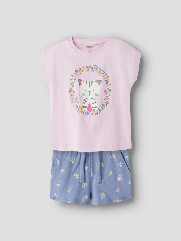 Παιδικό σετ Flower Cat NMFVIGEA CAPSL TOP SET 13228173 | 13228173