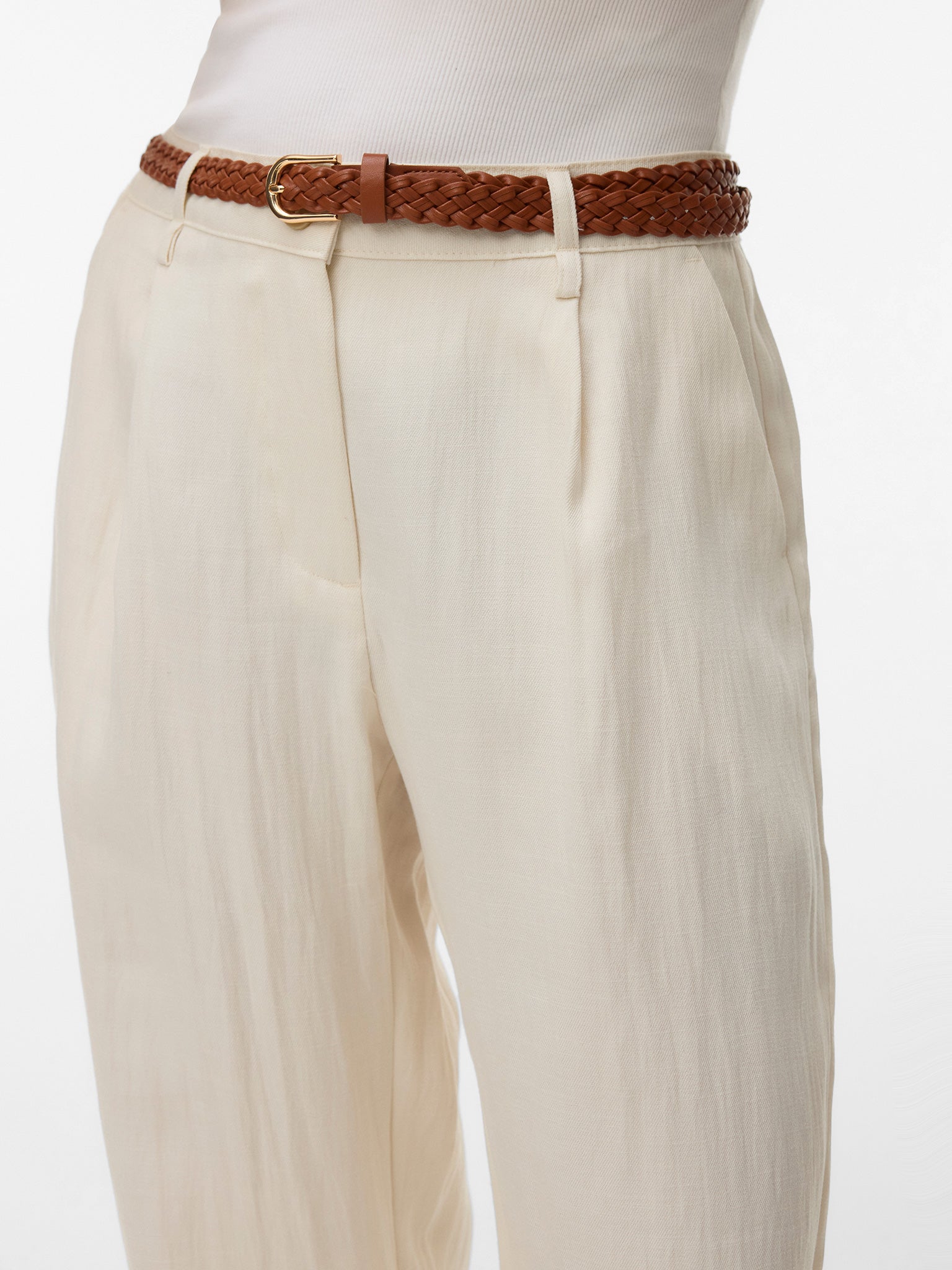 Γυναικείο παντελόνι με ζώνη | 10340848